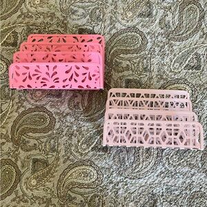 Pink Decorative Paper Organizers/Bookends